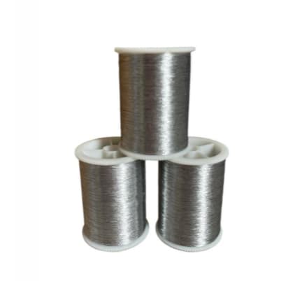 Kit 3 Linha para bordar metalizada - Prata - rolo c/ 150mt cada