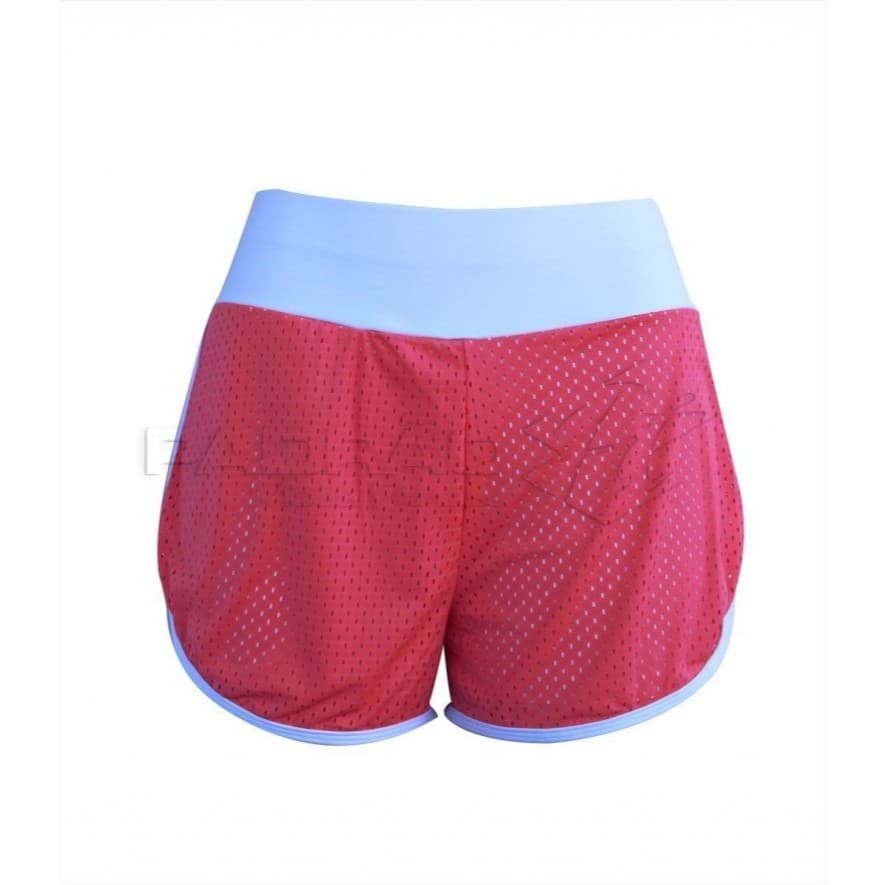 Shorts de Corrida com Lycra branca e Dry Fit Rosa e Coral