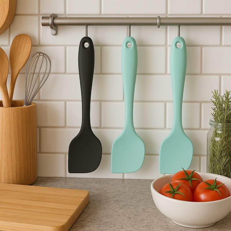 Kit 2 Espátula de Silicone Utensílios de Cozinha Colorido Culinária