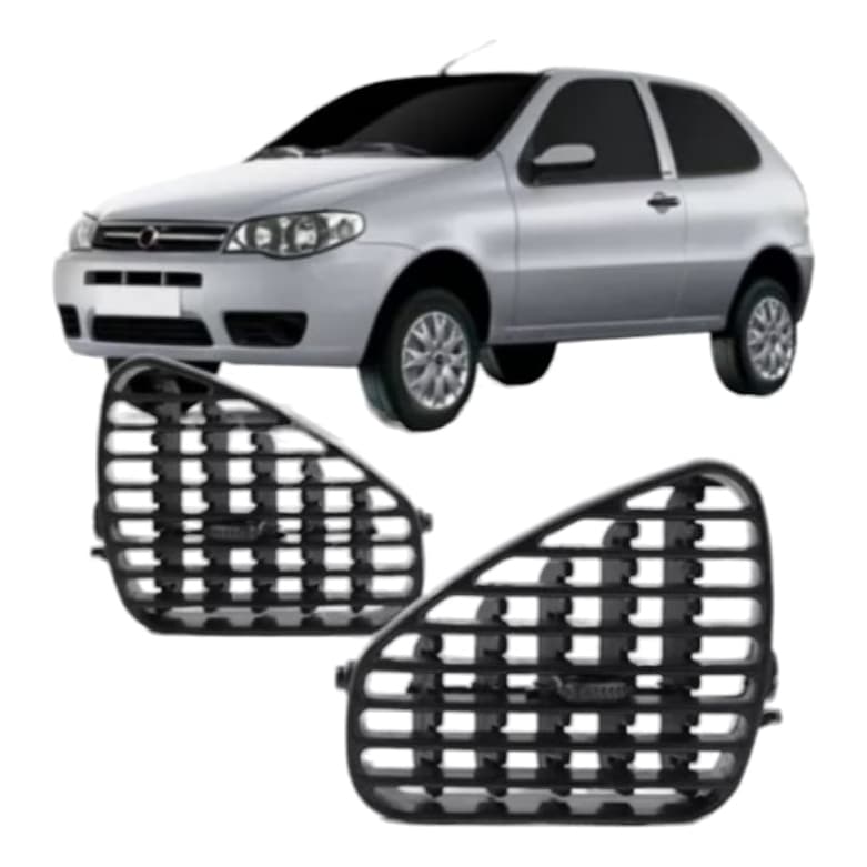 Par Difusor De Ar Central Palio G2 2002 2003 2004 2005 Preto