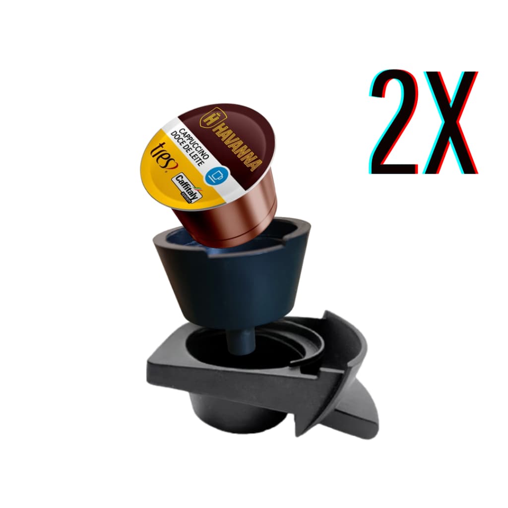 2x Adaptador  Três Corações para Máquina Dolce Gusto Preto