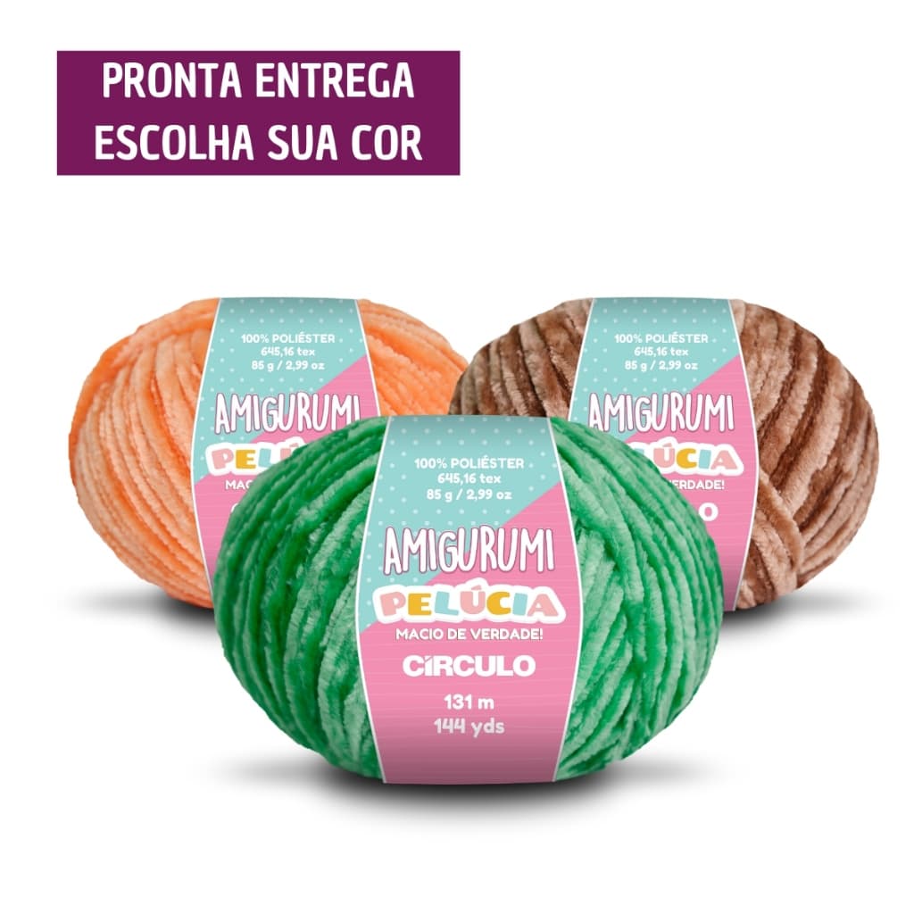 Linha Amigurumi Pelucia Círculo 100g - 131 metros - Pelúcia de Verdade