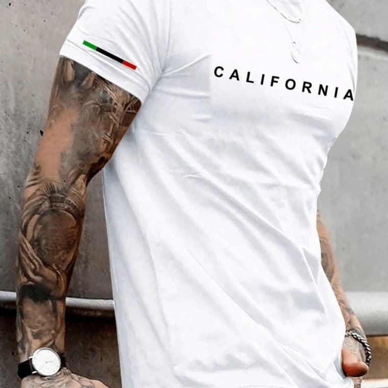Camiseta Masculina California Algodão 30.1 Premium Luxo