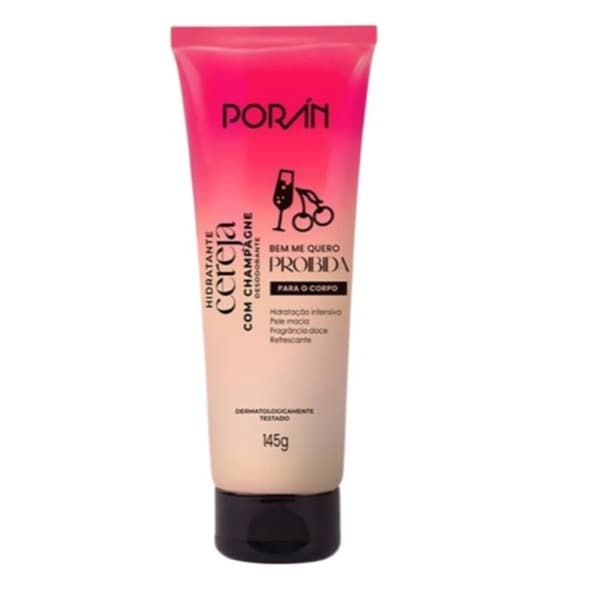 Loção Hidratante Desodorante Corporal Cereja com Champagne Porán 145g