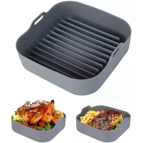 Forma De Silicone Para Fritadeira Airfryer 19x19cm - tamanho padrão