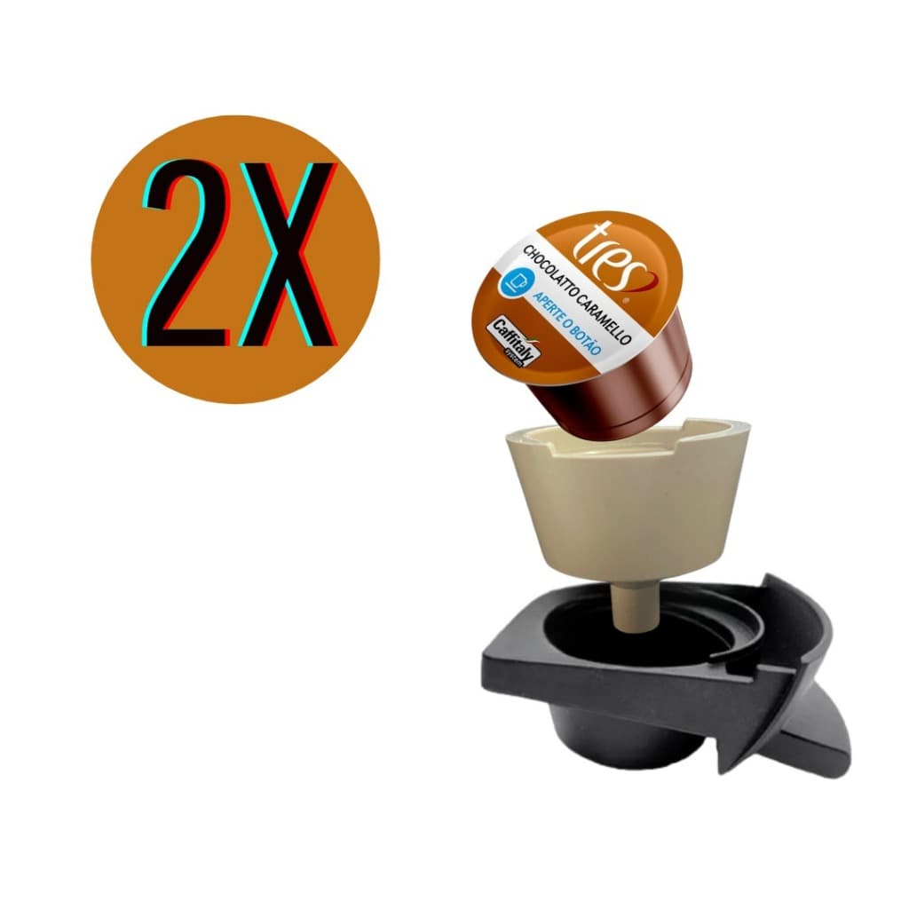 Adaptador Cápsulas Tres Corações p/ Máquina Dolce Gusto Branco 2x Unidades Branco