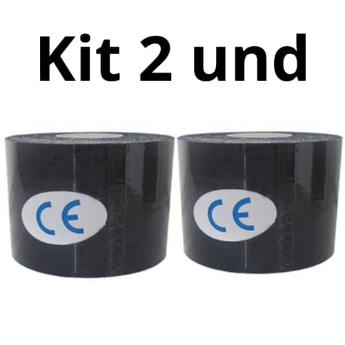 Kit 2 Fita Tape Bandagem Elástica Adesiva Funcional Alivia a Dor Atleta/Fisioterapia Rolo Adesivo 5M