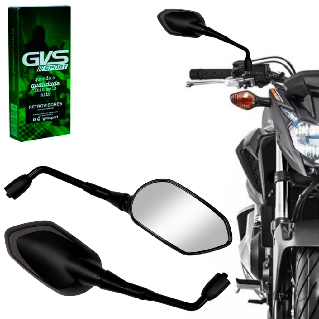 Par De Retrovisor Tiger Sport Lente Plana Gvs Lançamento