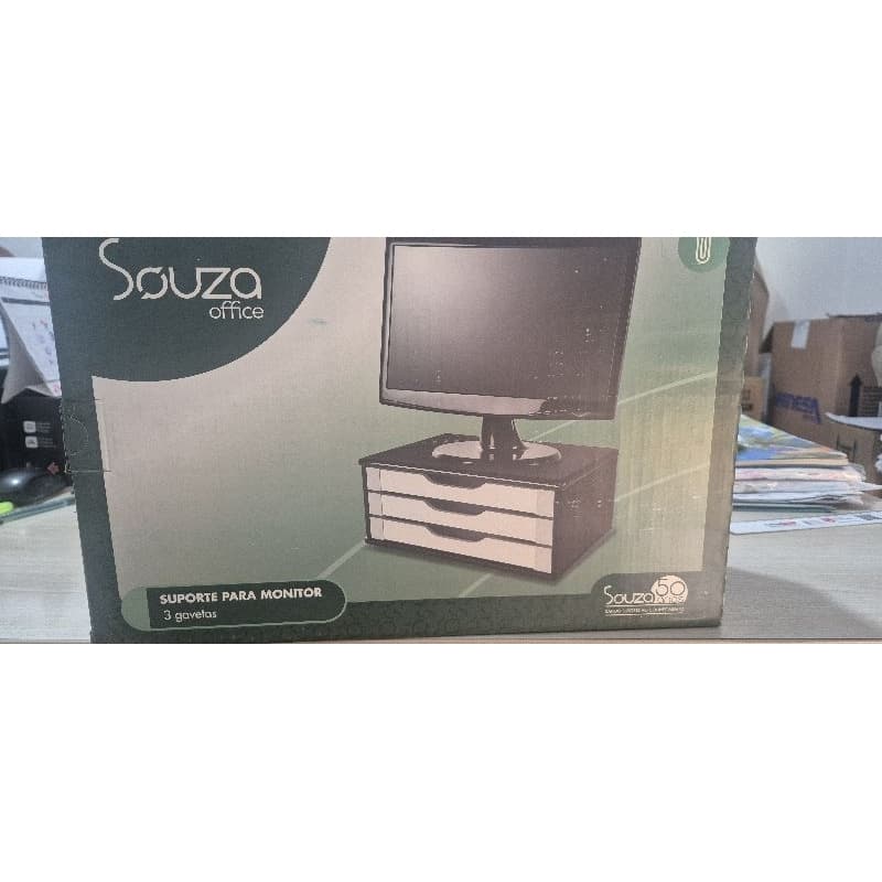 Suporte para monitor 3 gavetas souza