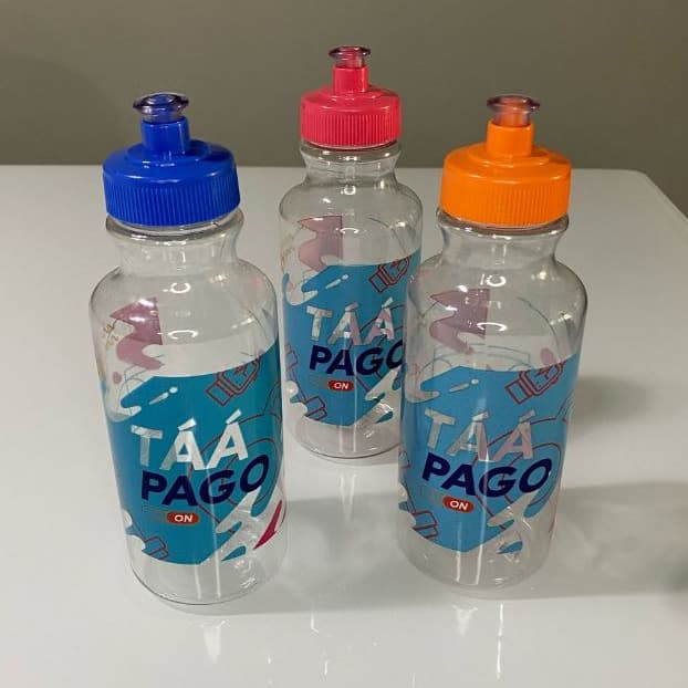 Kit 3 Garrafas Squeeze Sport Fit Tá Pago 500ml Panamby Treino Academia Garrafa de Aguá