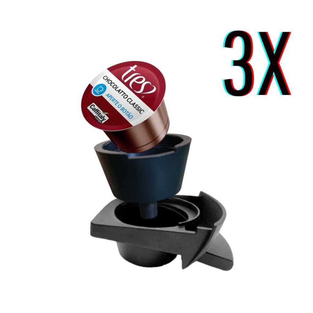 3x Adaptador Cápsulas Tres Corações p Máquina Café Dolce Gusto