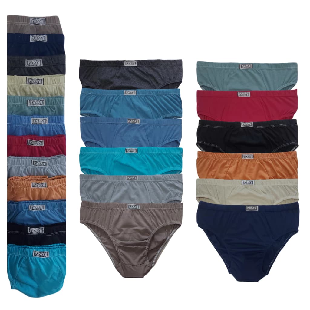 Cuecas modelo Tradicional adulto slip malha 100% algodão premium