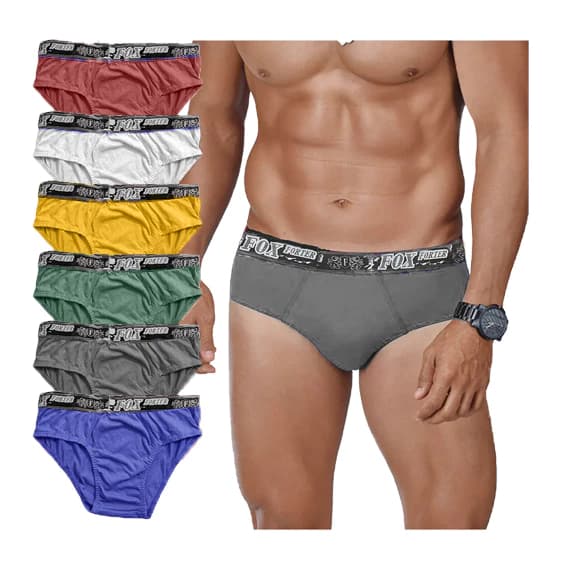 KIT 12 Cuecas modelo Tradicional adulto slip malha 100% algodão premium cores Variadas P M G GG XGG GG1 GG2