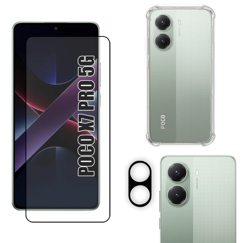 Xiaomi X7 Pro 5g | Película de Vidro 3D - Capa Anti Shock - Película da Câmera 3D