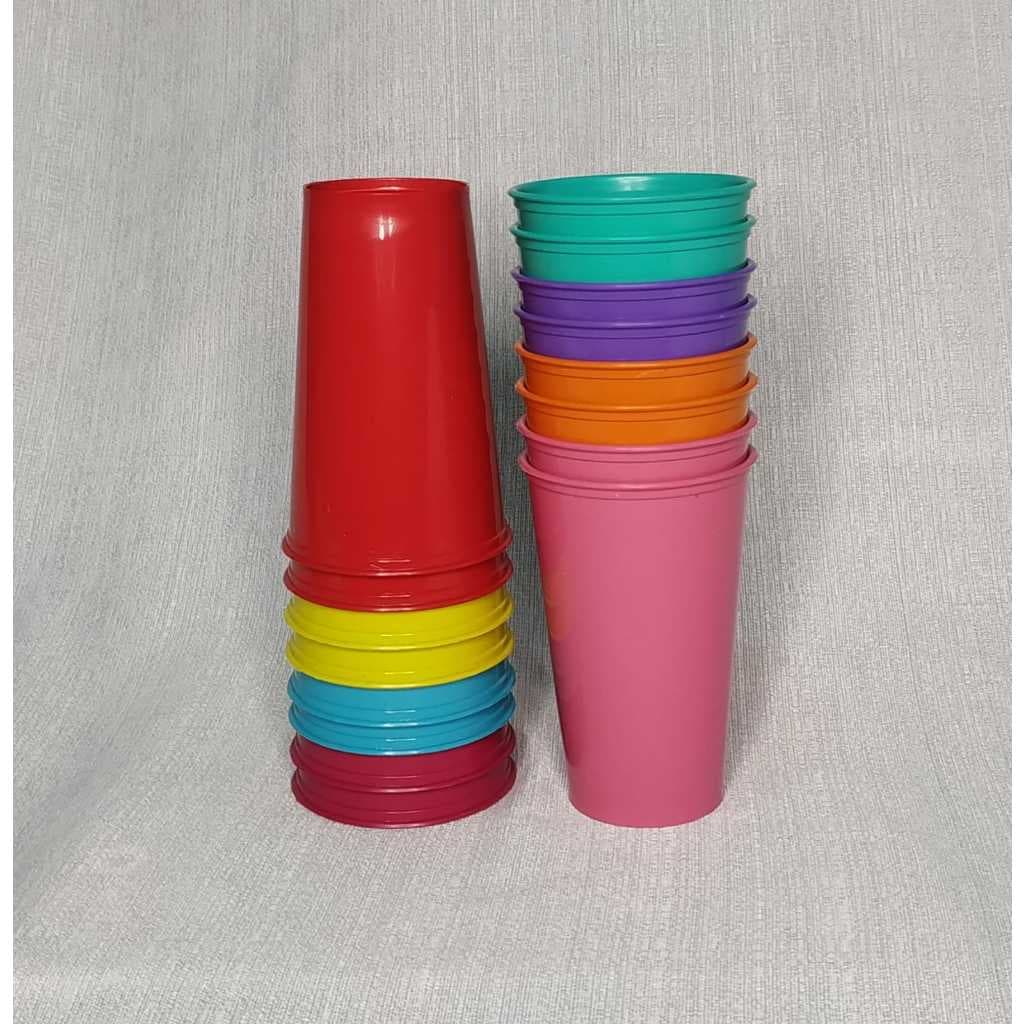 KIT 5 COPOS 300ML COLORIDO