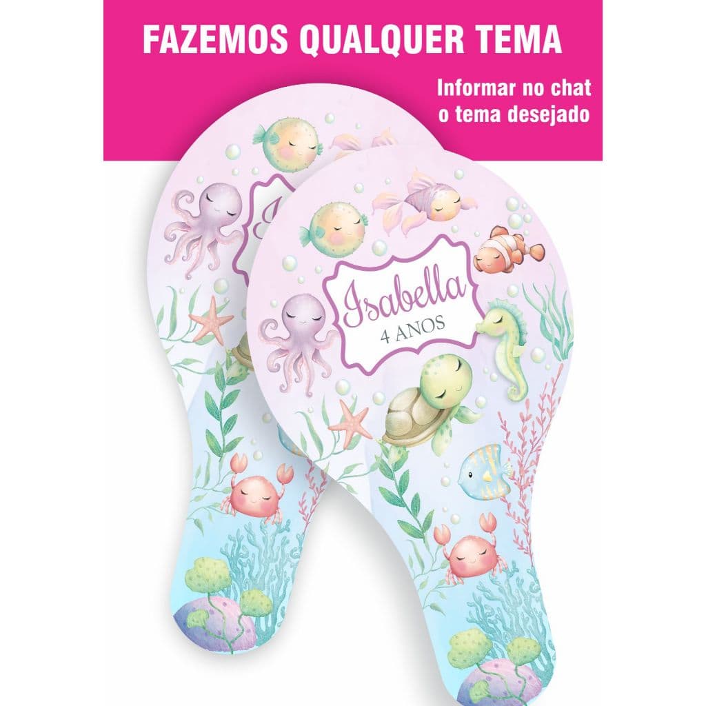Adesivos Fundo Do Mar Menina Para Raquete Ping Pong Fazemos Qualquer Tema