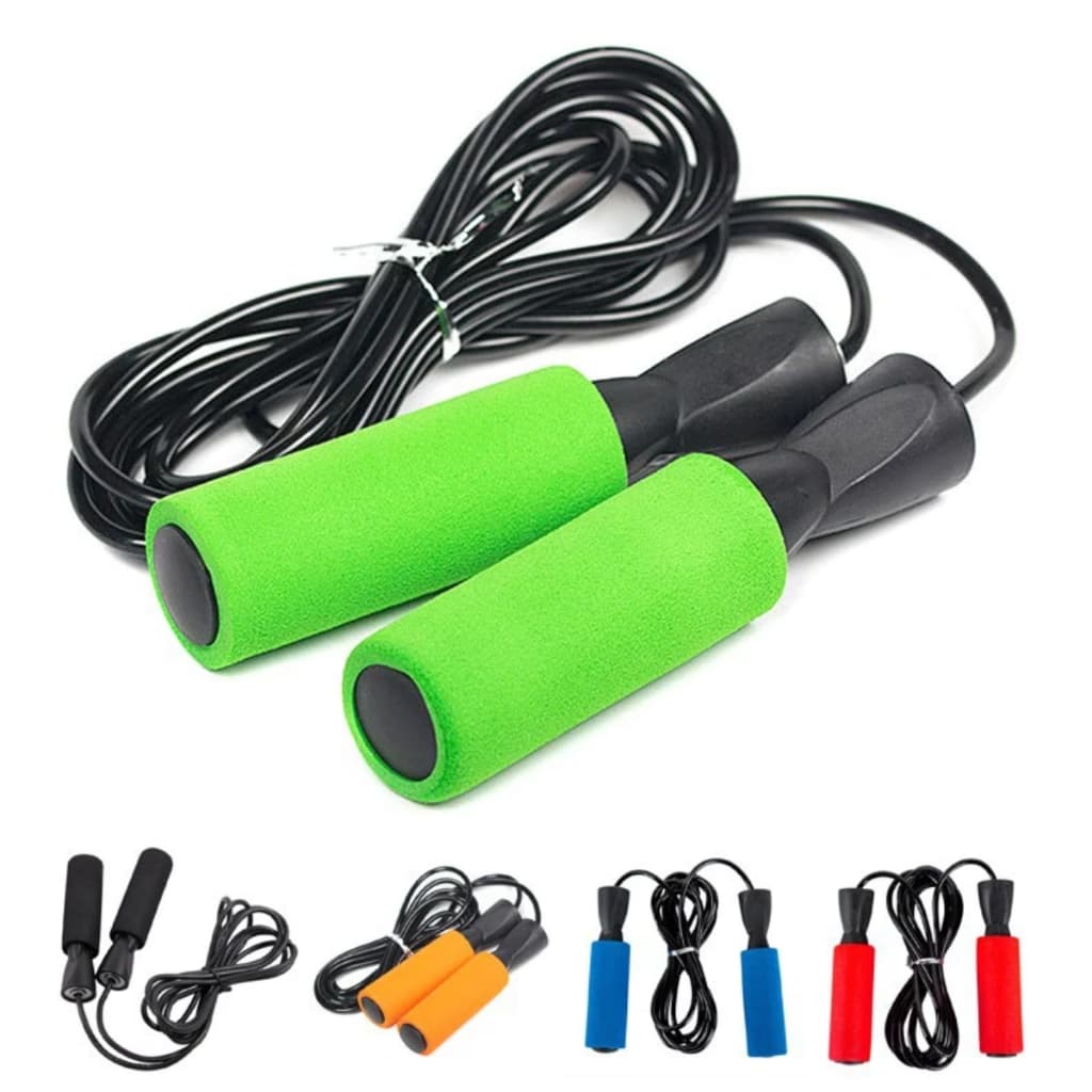Corda de Pular Jump Rope Cabo Ajustável  e Anatômico com Espuma  Antiderrapante  Ideal para Treinos