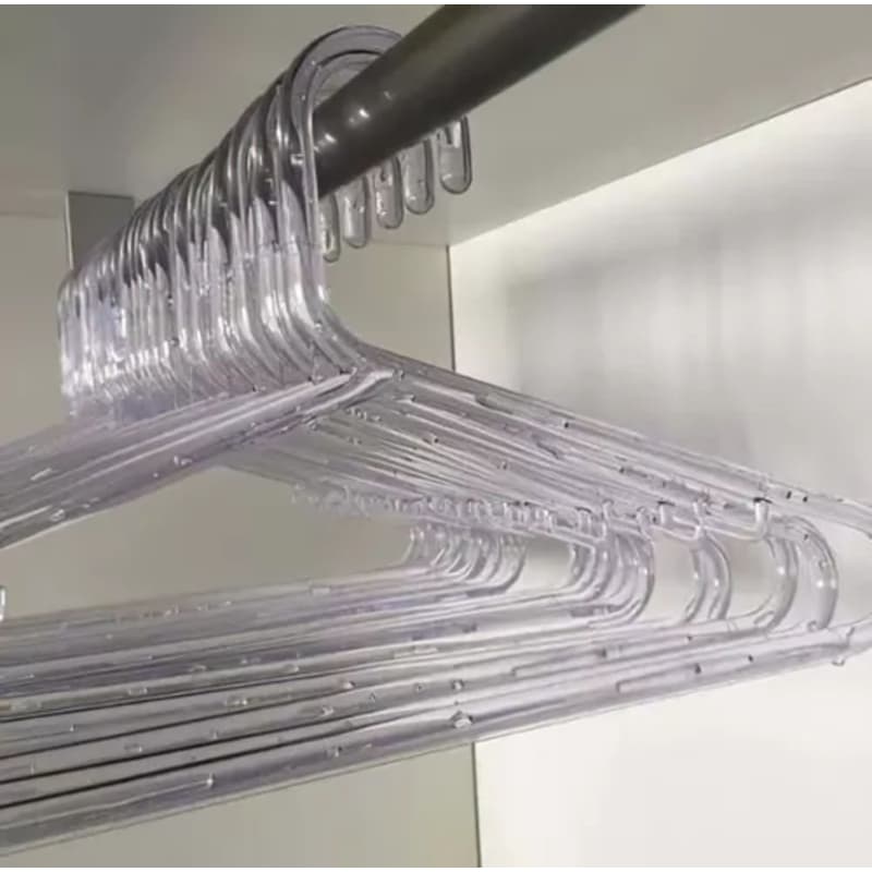 Cabide Acrílico Cristal Grosso Pacote C/ 10 unidades