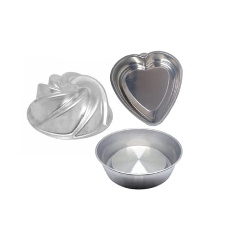 Kit moderno Bolo Piscina Ballerine, 1 Forma Coração Ballerine ,1 Forma Ballerine e 1 Forma Vulcão