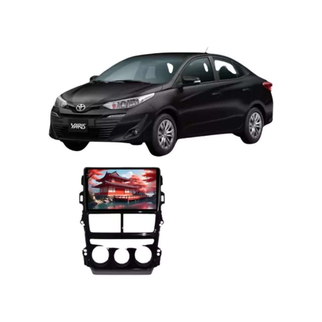 Central Multimídia Android Carplay Toyota Yaris 18/19 9 Pol