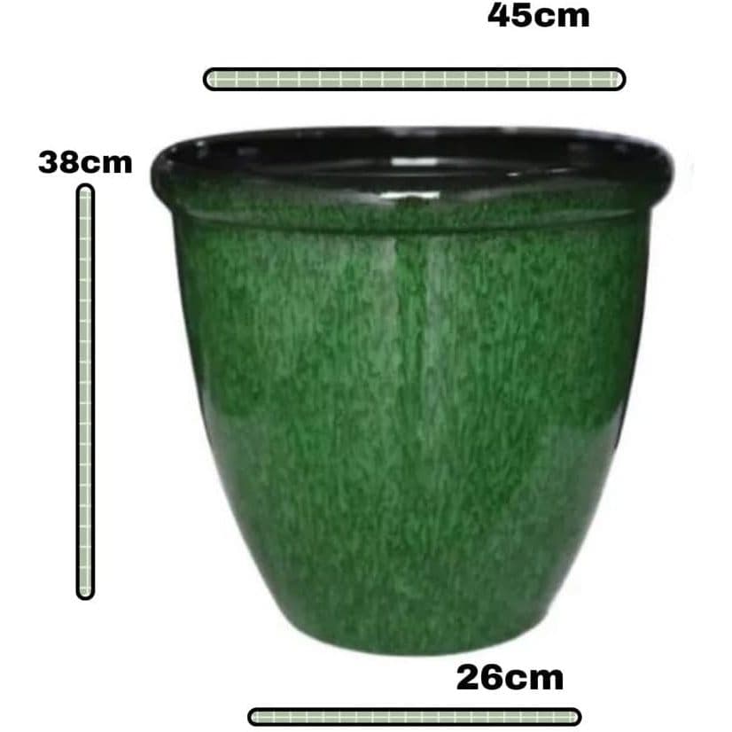 Vaso Polietileno Para Plantas Grandes Auto Brilho Para Sala (Liso/Verde-Musgo), Vasos para Plantas.