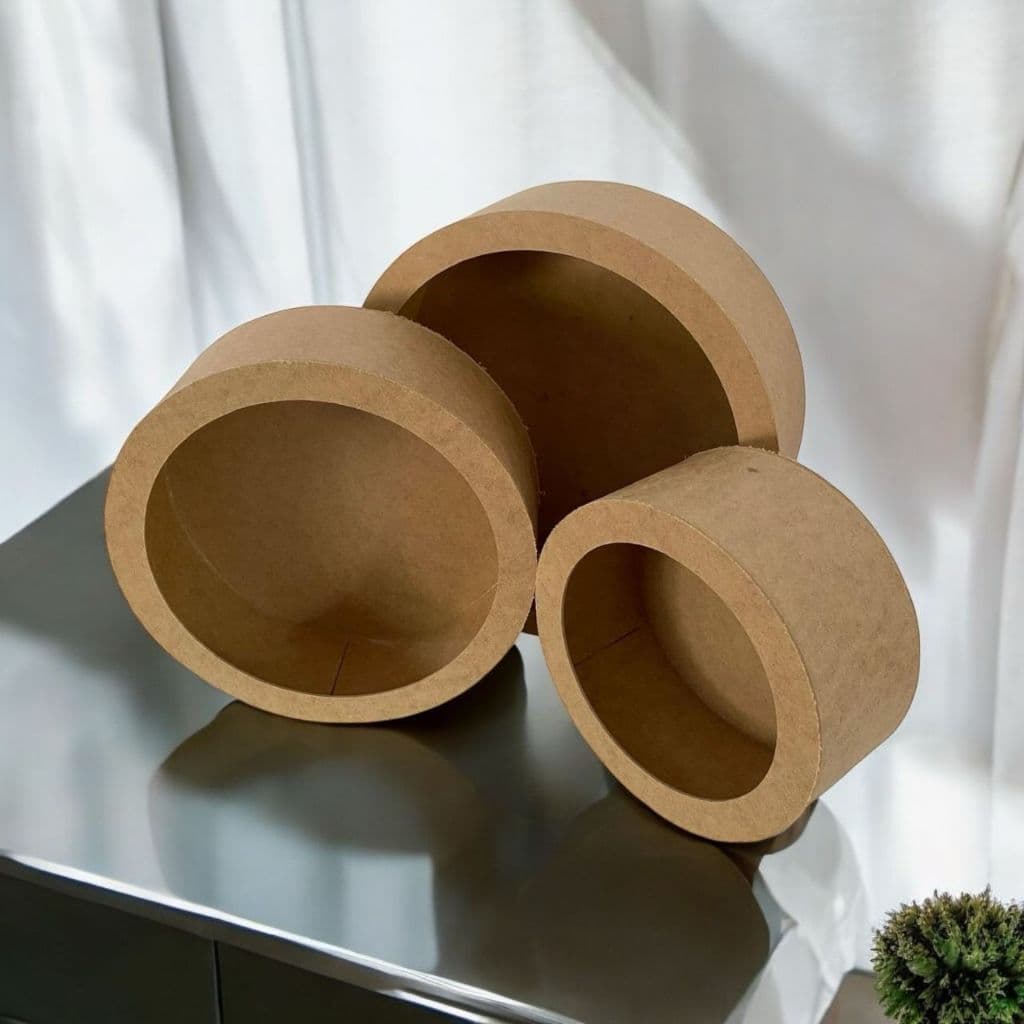 Trio de nichos redondo MDF decoração de quarto prateleiras 3 peças P M G