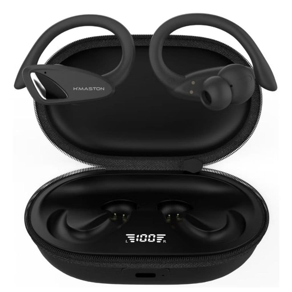 H'maston Fone De Ouvido Sem Fio Tws Com Luz Led 15h Rs-53 fone sem fio bluetooth original
