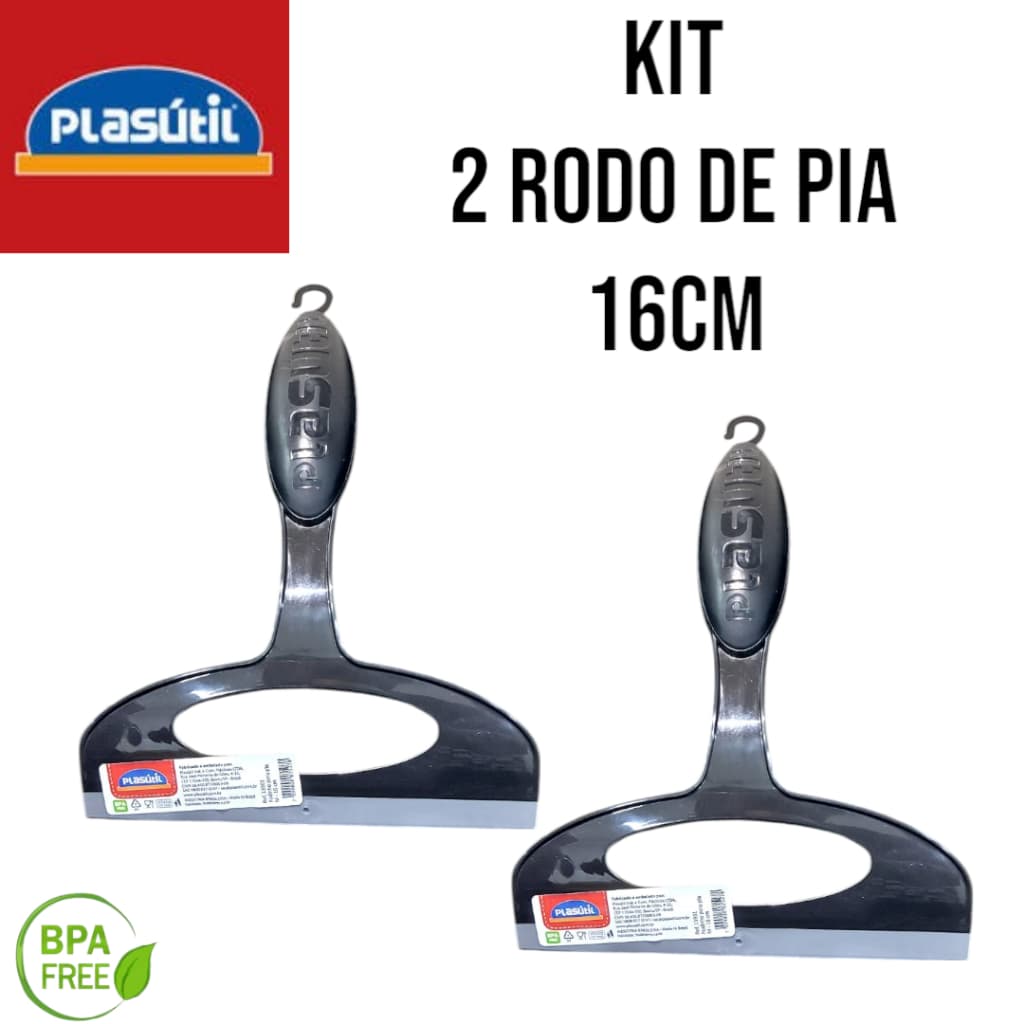 Kit 2 Rodinho de Pia Cozinha Banheiro Alta Qualidade Rodo de pia 16 cm Plasútil Coisas De Casa