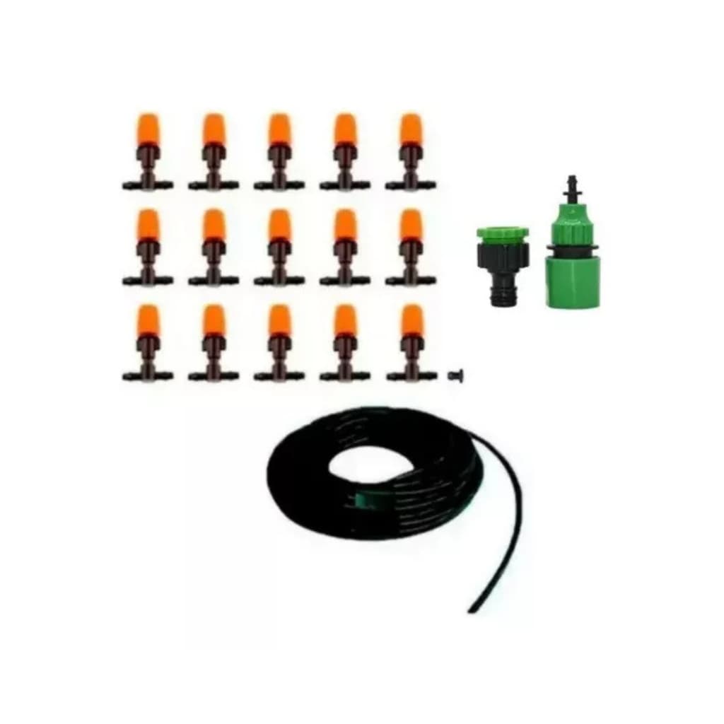 Kit Irrigação Nebulização Névoa - 15 Bicos
