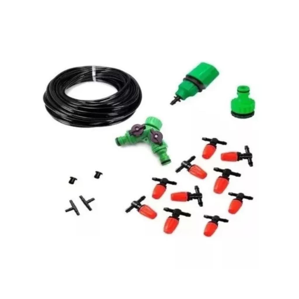 Kit Irrigação Nebulização Névoa 10 Bicos + 20 Metros + Y