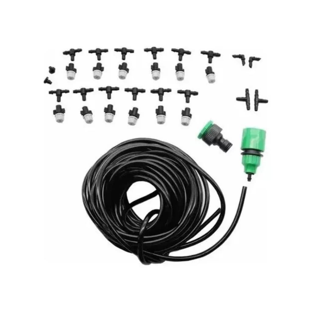 Kit De Nebulização Com 12 Bicos Nebulizadores Cinza