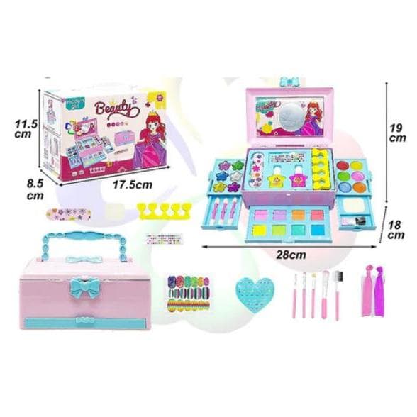 Maleta de Maquiagem Infantil e Manicure e pedicure Completa Não-Tóxica