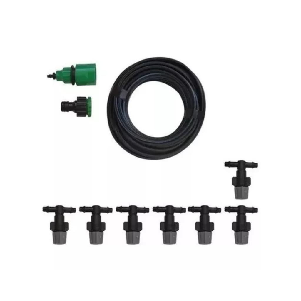 Kit 20 Metros Microtubo + 12 Bicos cinza + Bico Torneira Completo