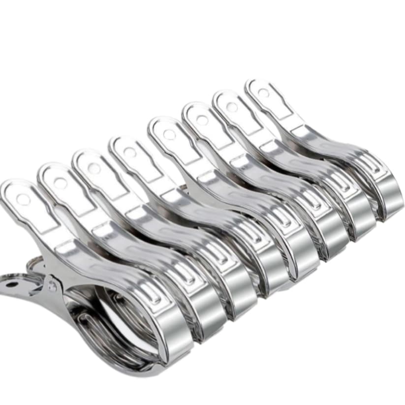 Kit 10 Prendedor De Roupa Pregador Inox Forte Resistente Segurar Edredom lençol pesado tapete
