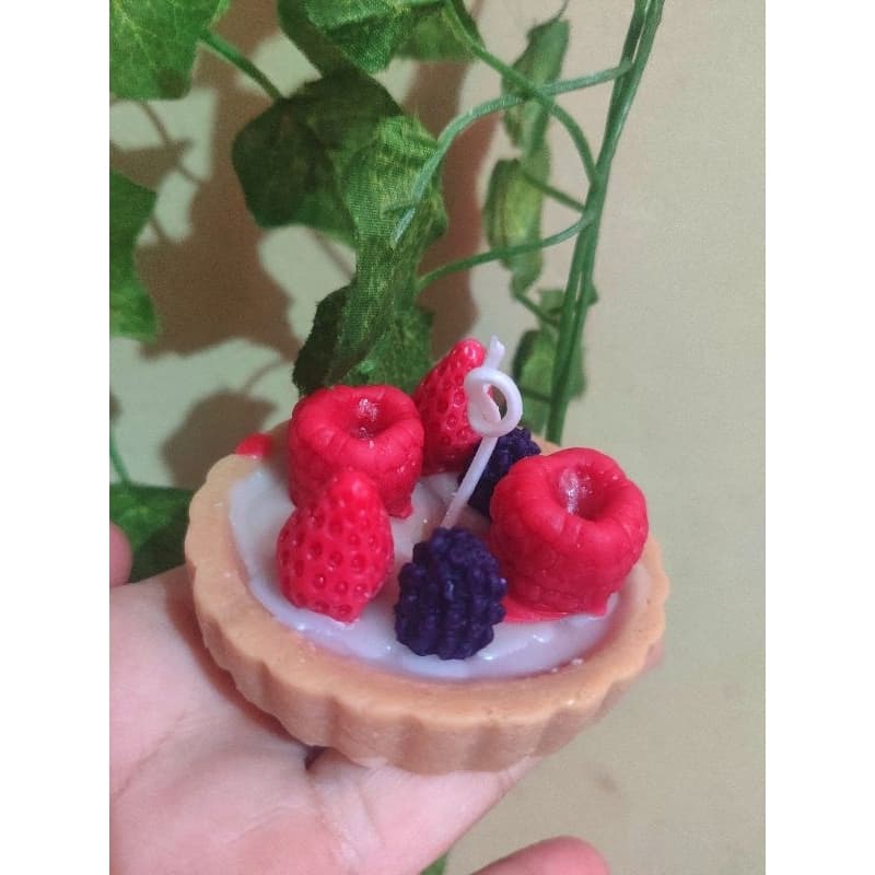 vela tortinha de morango 50g