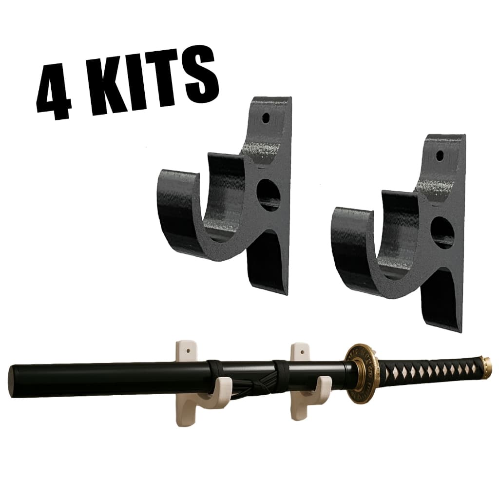 Suporte De Parede Katana Espada Expositor Reforçado + Parafuso e Buxa