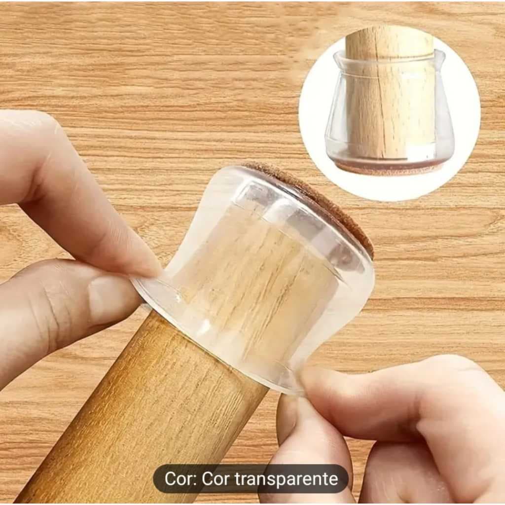 Protetor de Pe de cadeira de mesa de borracha antiderrapante