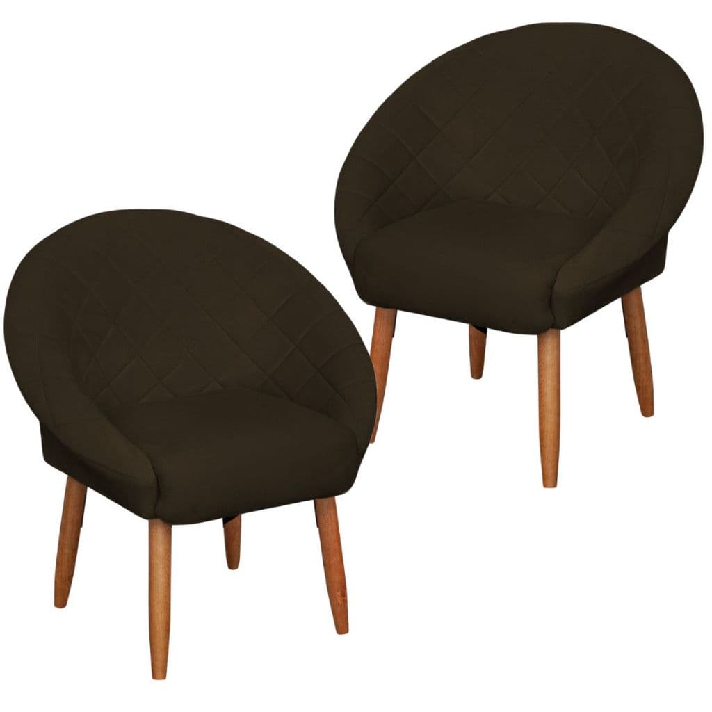 02 Poltronas Ibiza para Sala de Estar Decorativa Escritório