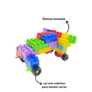 100 Peças de Montar - Multiblocos Coloridos - Brinquedos Educativos
