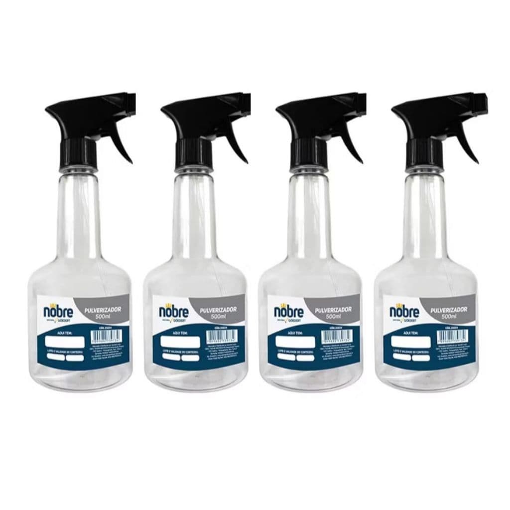 Kit 4 Pulverizadores Borrifador 500ml Spray Manual Limpeza Spray de Água
