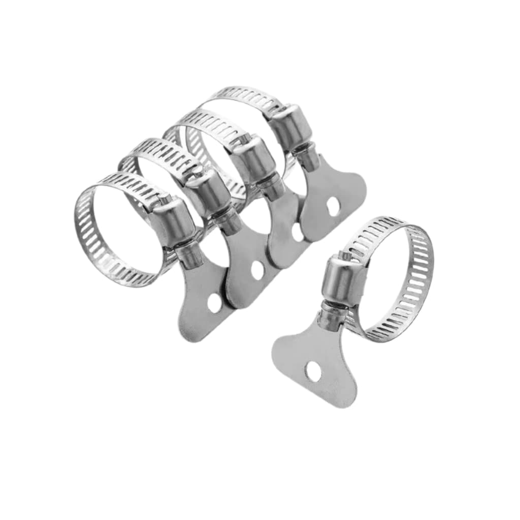 10 X Abraçadeira De Mangueira De Aço Inoxidavel 13-19mm