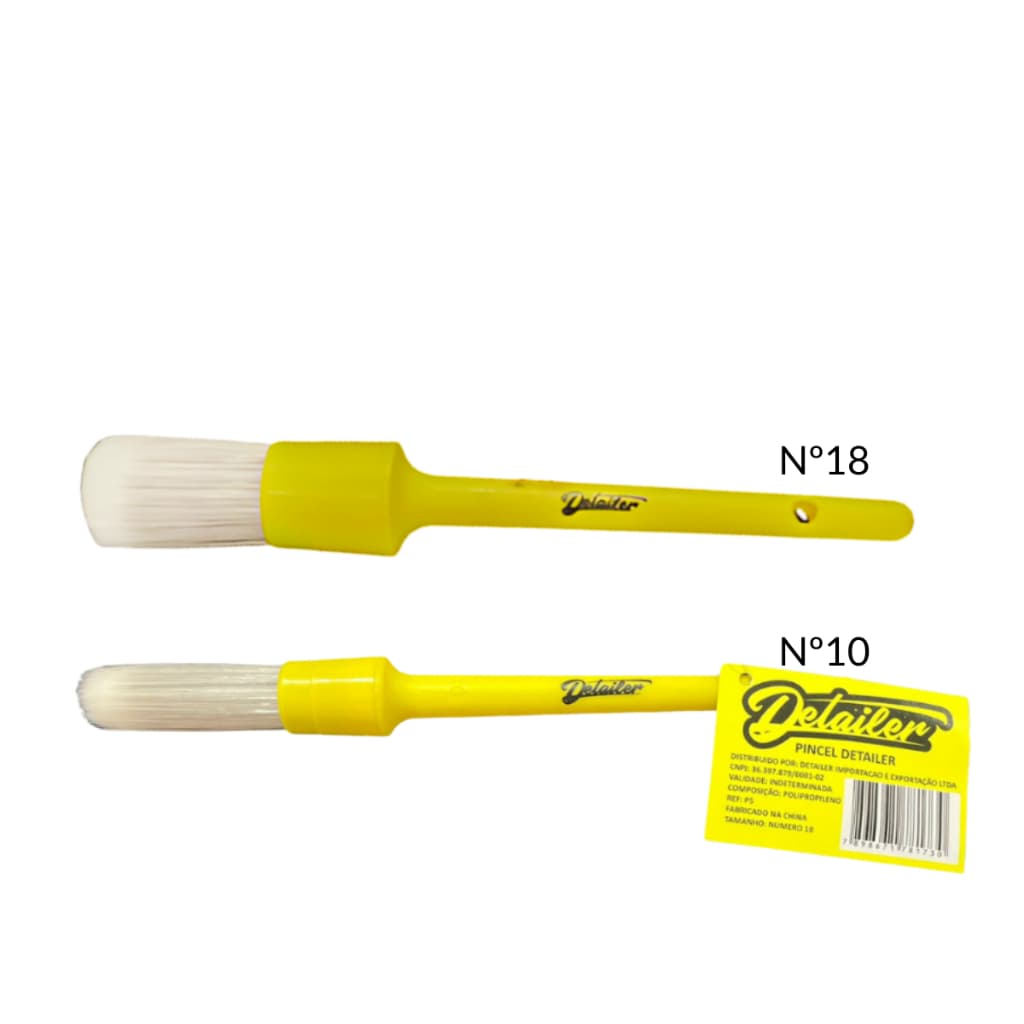 Kit 2 Pincel Detalhamento Limpeza Automotivo Nº 10 E Nº 18- DETAILER