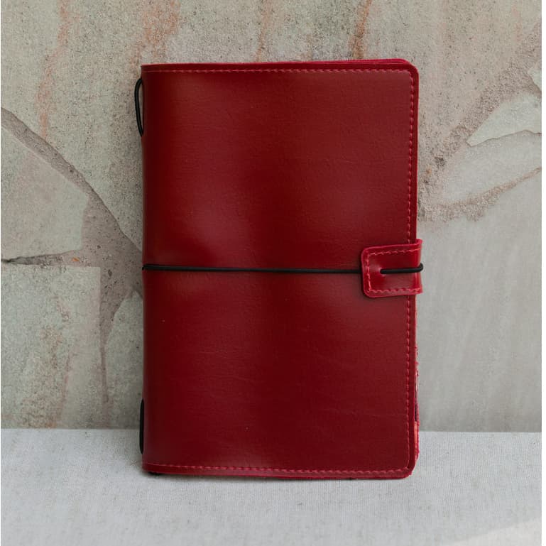 Kit Caderno Journal Sem Pauta Grande E Capa Sintética Midori Singular Coleção Mucha