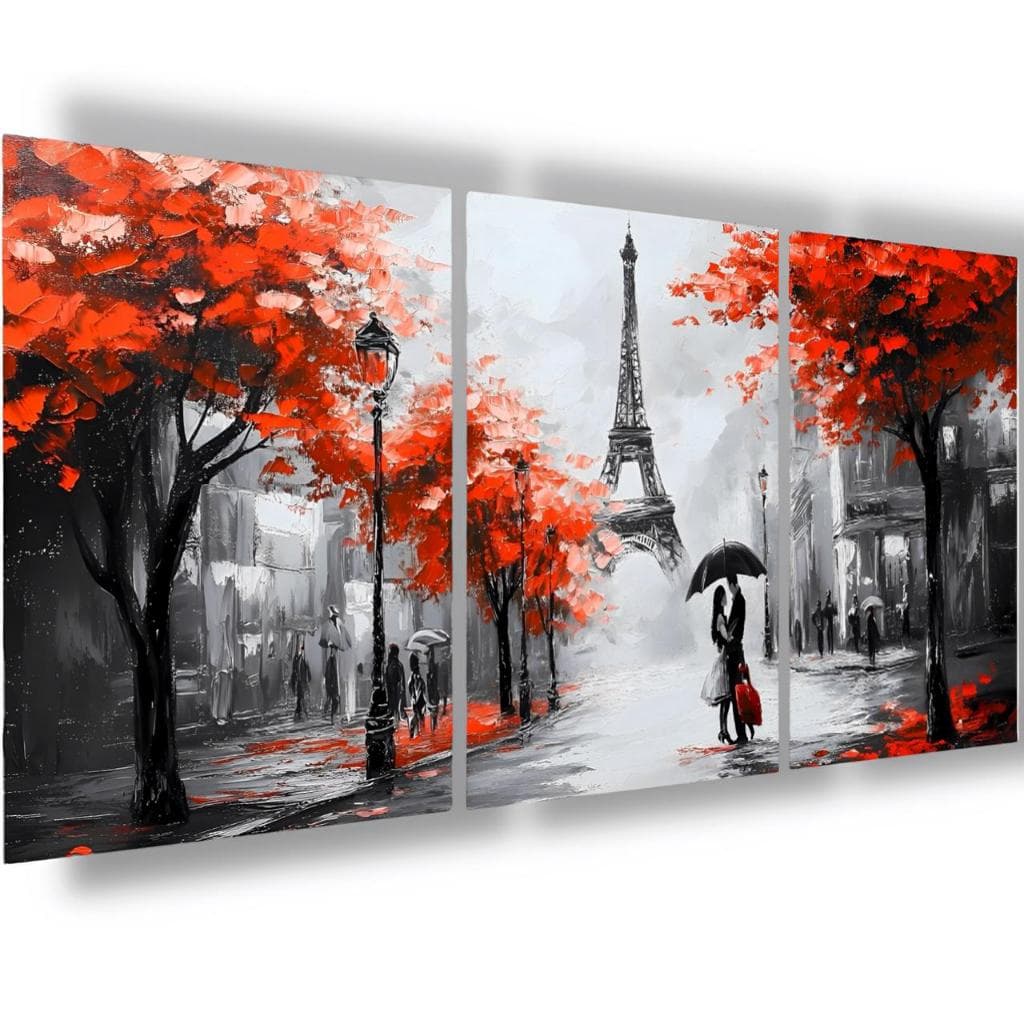 Quadro Decorativo Arte Moderno Casal Constraste Amor Paris Torre Eiffel