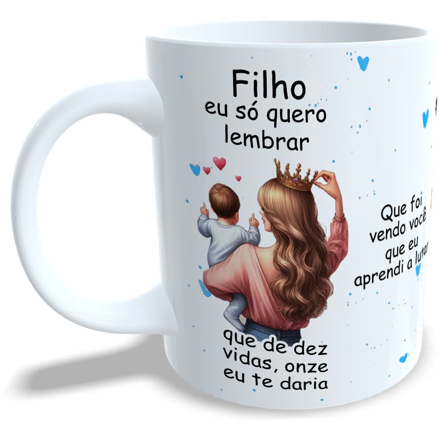 Caneca - Filho eu só quero lembrar (mod:5) - Filho e Mãe loiros