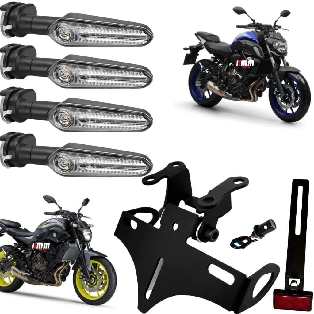 Eliminador De Rabeta Mt 07 Articulado + Kit 4 Setas Leds