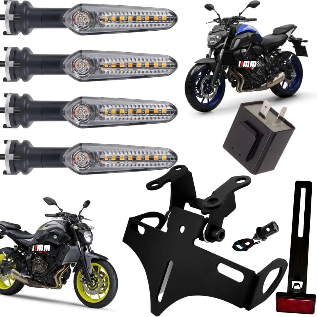 Eliminador De Rabeta Mt 07 Mt-07 + Kit 4 Setas Leds + Rele
