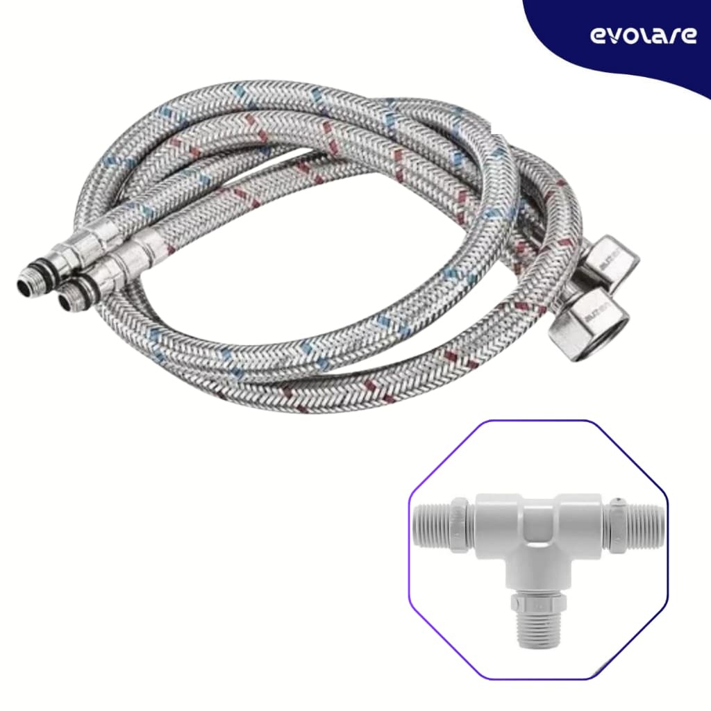 Kit para Instalação Monocomando - Mangueira Dupla Monocomando + Adaptador Tee