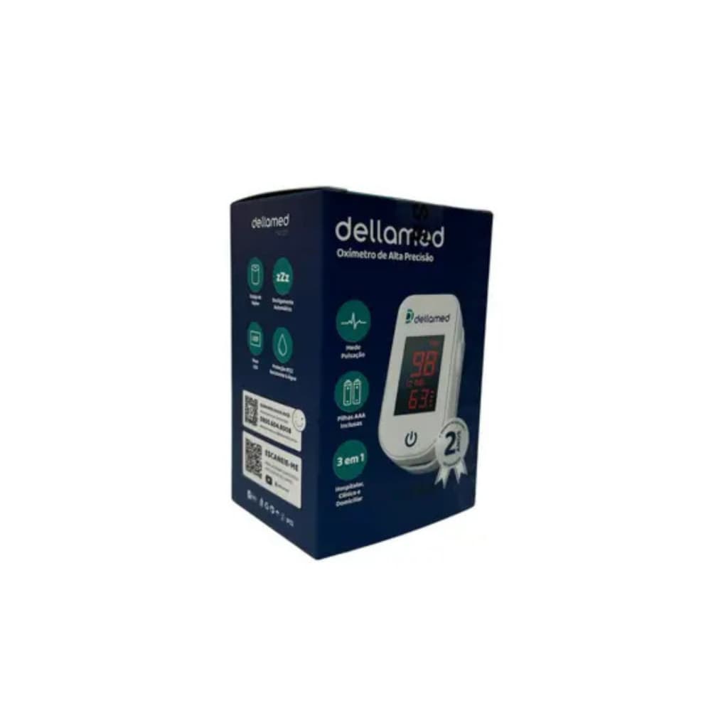 Oxímetro Digital Dellamed Monitoramento de Saúde Rápido Médicos Fácil Leitura