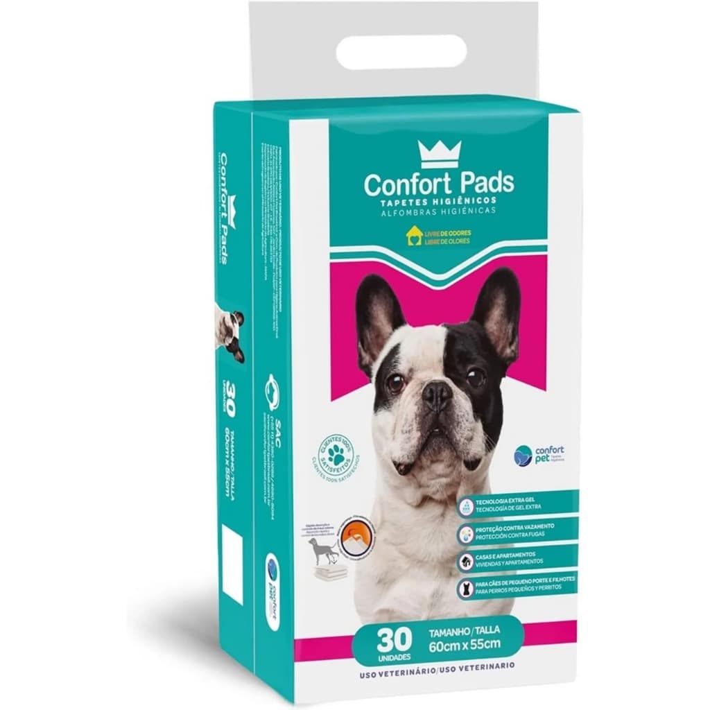tapete higiênico para pets confort pads 60X55 30 unidades
